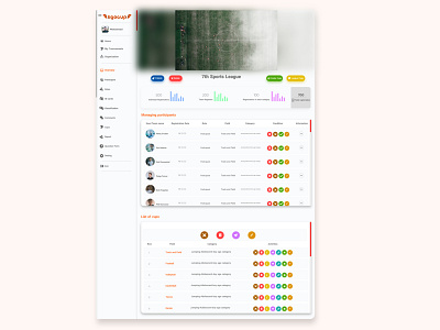 League Management Panel UI_EN_Light theme ui ux webdesign