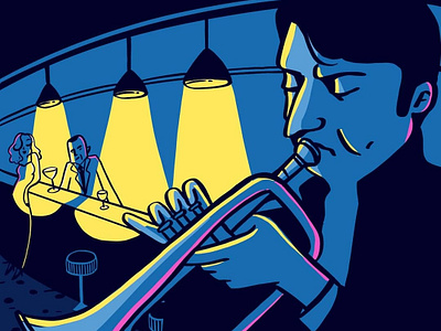 Jazz night dibujo draw illustration illustration art ilustracion ilustraciones jazz procreate app