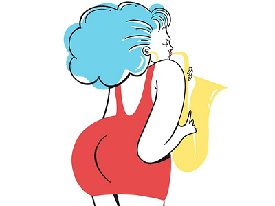 Saxophonist dibujo draw illustration illustration art illustrator design ilustraciones jazz procreate app