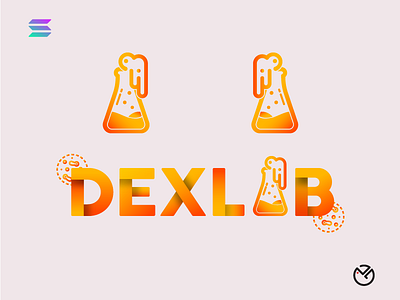 Dexlab (SOLANA) badgelogo branding design icon illustration logo
