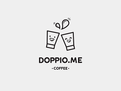 Doppio.me badge badgelogo branding cafe cafe logo coffee coffee shop coffeeshop company design icon illustration logo