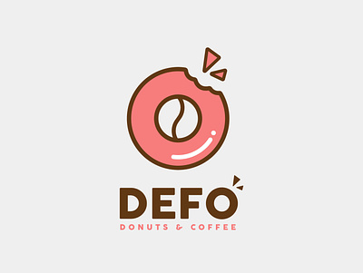 Defo, Donuts & Coffee badge badgelogo branding company design donut donut and coffee donutlogo donuts icon logo logodonut