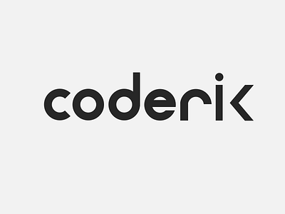logo coderik datascience font design logo logodesign software engineer textlogo textlogodesign textual