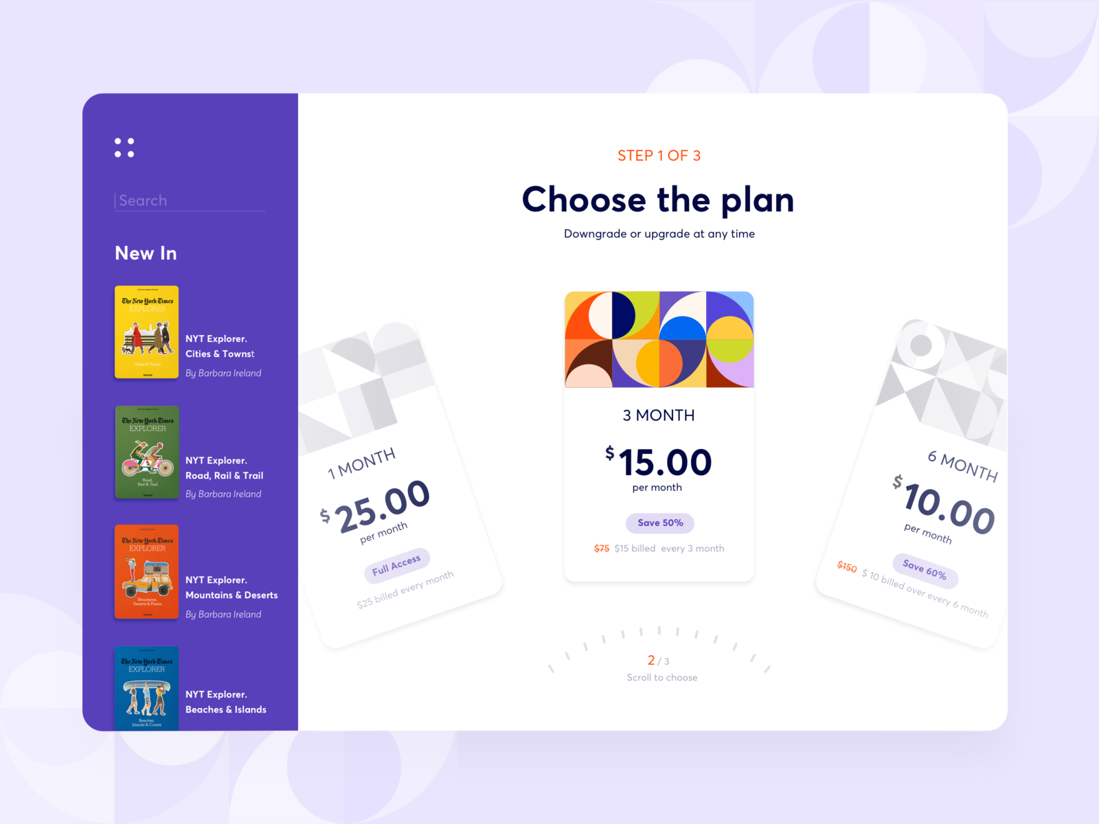 Digital Library Subscription plan by Karina_K for Arounda UX/UI