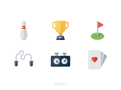 Sport flat icons card cup flat golf icon sport tournament