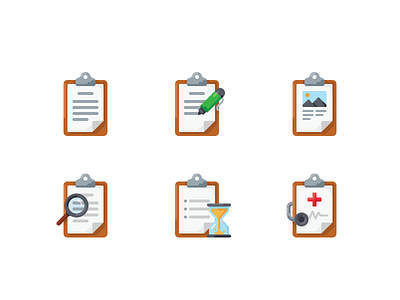 Clipboard flat icons business clipboard document flat icons set list office to do