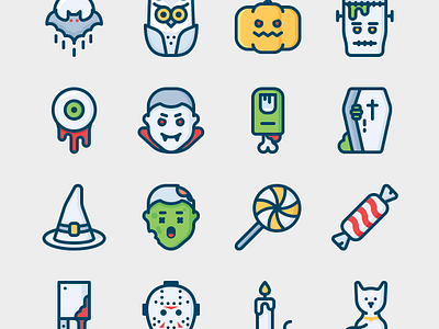 Halloween icons by Dmitriy Mir on Dribbble