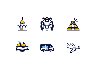 Icon Set For The Travel Agency Icon Set For The Travel Agency