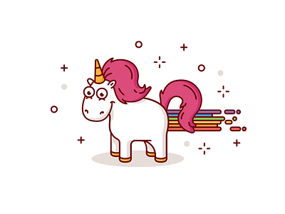 Happy unicorn animal happy horn horse illustration magic pink rainbow unicorn