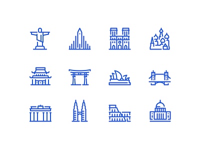 Landmark icons