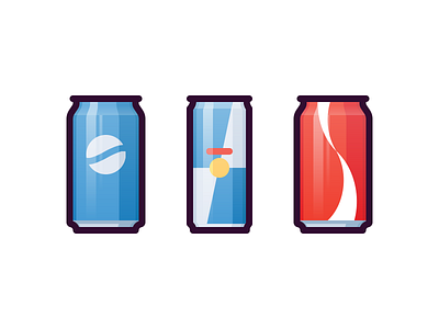 Energy drinks can cola drink energy icon pepsi red bull soda sweet vector