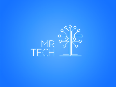 MR Tech logo @2x @2x blue branding logo tree