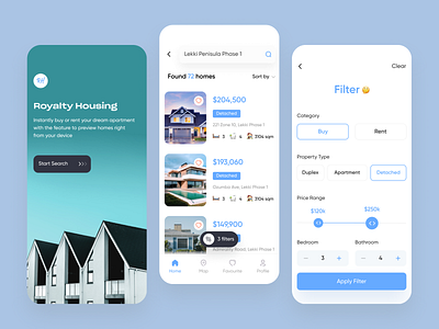 Real Estate App app design application filter filter ui filters mobile app mobile design mobile ui real estate realestate realistic search ui uidesign uiux ux uxdesign