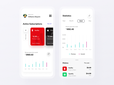 Subscription App app design apple application design itunes mobile app mobile ui netflix stats subscription subscriptions ui uidesign uiux ux uxdesign