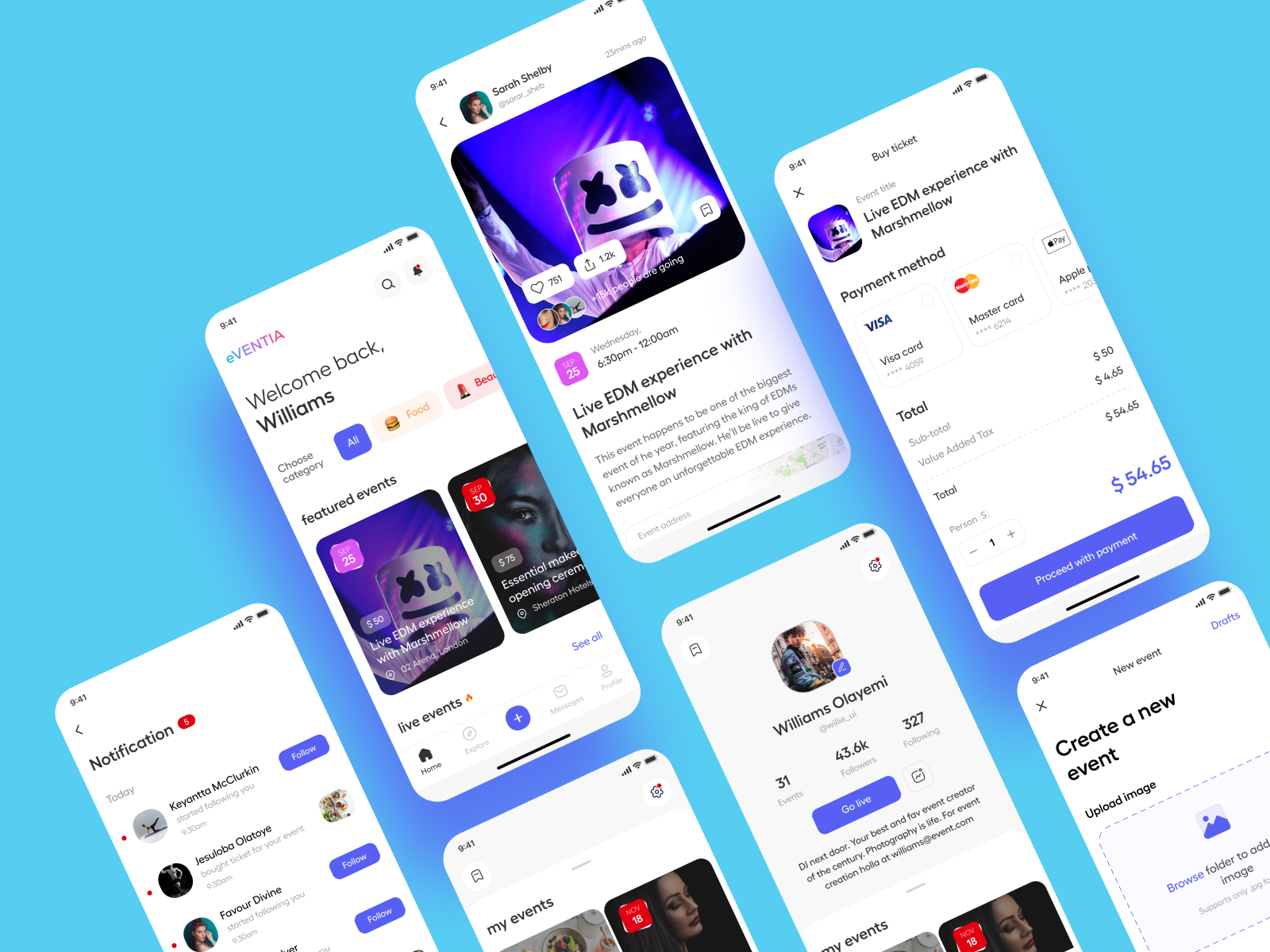 Events App Design Concept by Williams Alamu on Dribbble