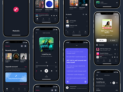 Music App Design app design apple music artiste designer designer portfolio mobile ui music music app music art music player musician musixmatch spotify ui uidesign ux uxdesign