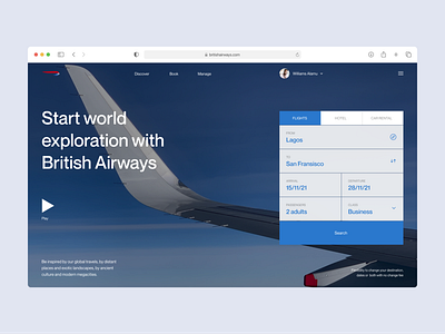 British Airways - Website Hero