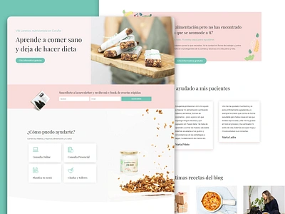 Nutritionist Viki Lorenzo - Elementor Web Design design elementor feminine girl green minimal nutrition nutritionist pink typogaphy ui ux wordpress wordpress design