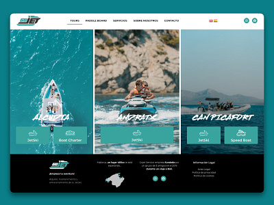 Gojet Mallorca Web Development Elementor boat charter elementor jetski mallorca minimal sea ui wordpress wordpress design