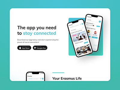 SRF Social APP Landing Page design elementor minimal ui wordpress