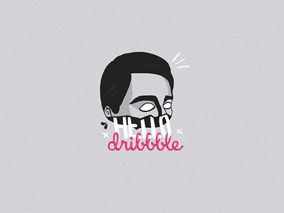 Hello dribbble! blackwork debut dribbble first shot hello dribbble illustration invite old old school tattoo