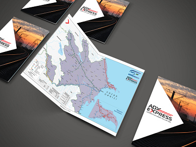 A4 Brochure - Azerbaijan Railways Map brochure design design illustration vector