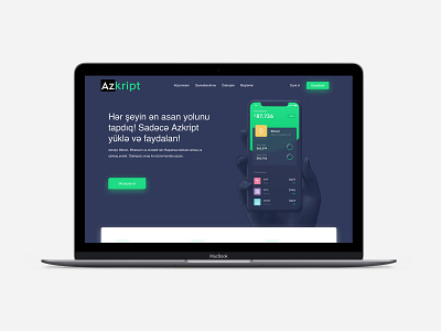 Azkript site design sketch ui ux