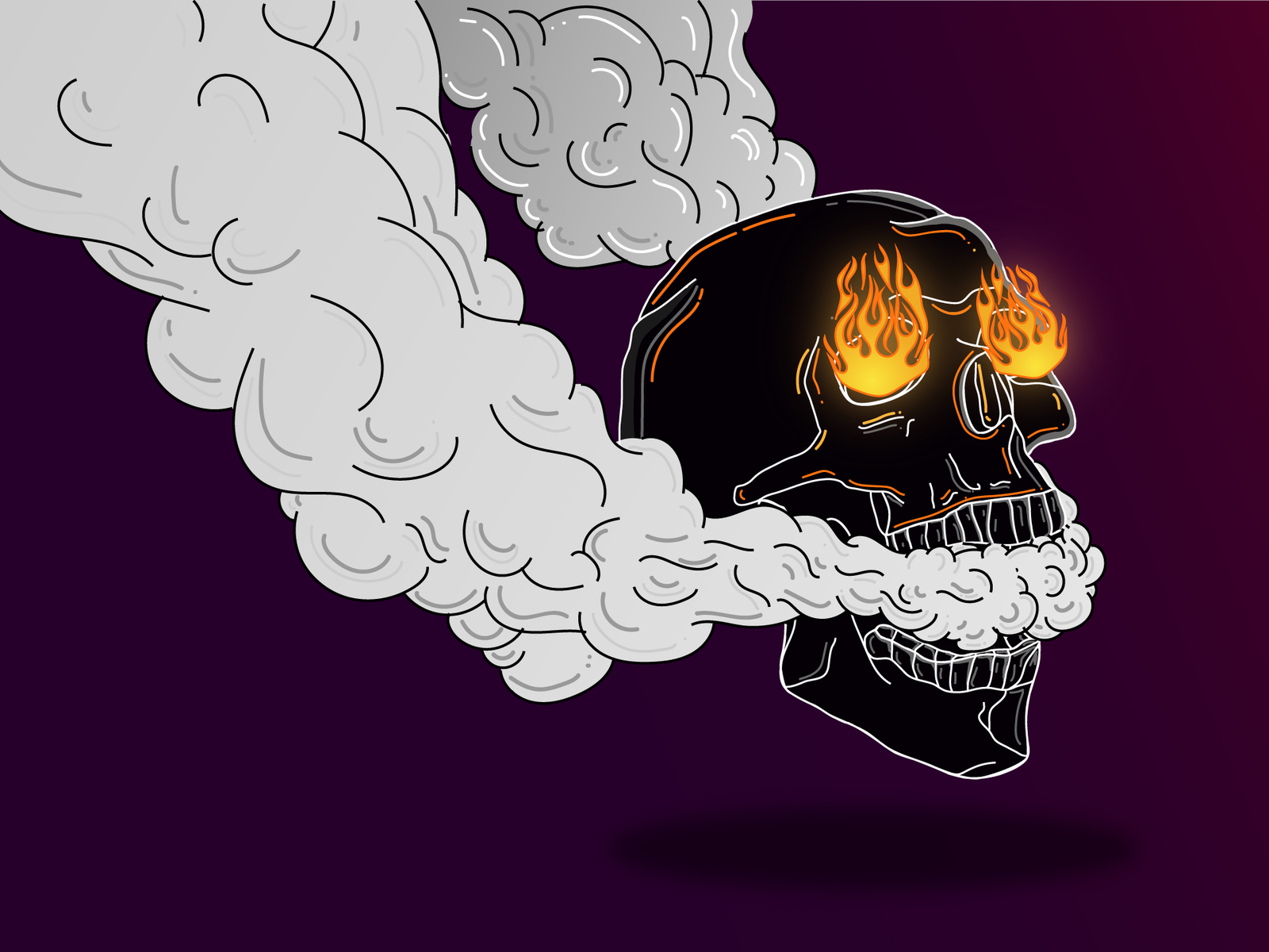 Fire Skull by Siddharth Arora on Dribbble