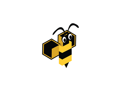 Nubee Illustrator ape bee iso isometric logo nubee proposal