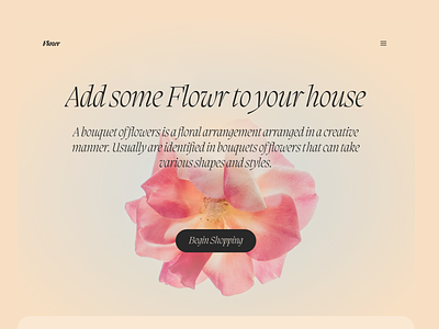 Flowr Design Exploration branding design figma flowers landing minimal product productdesign