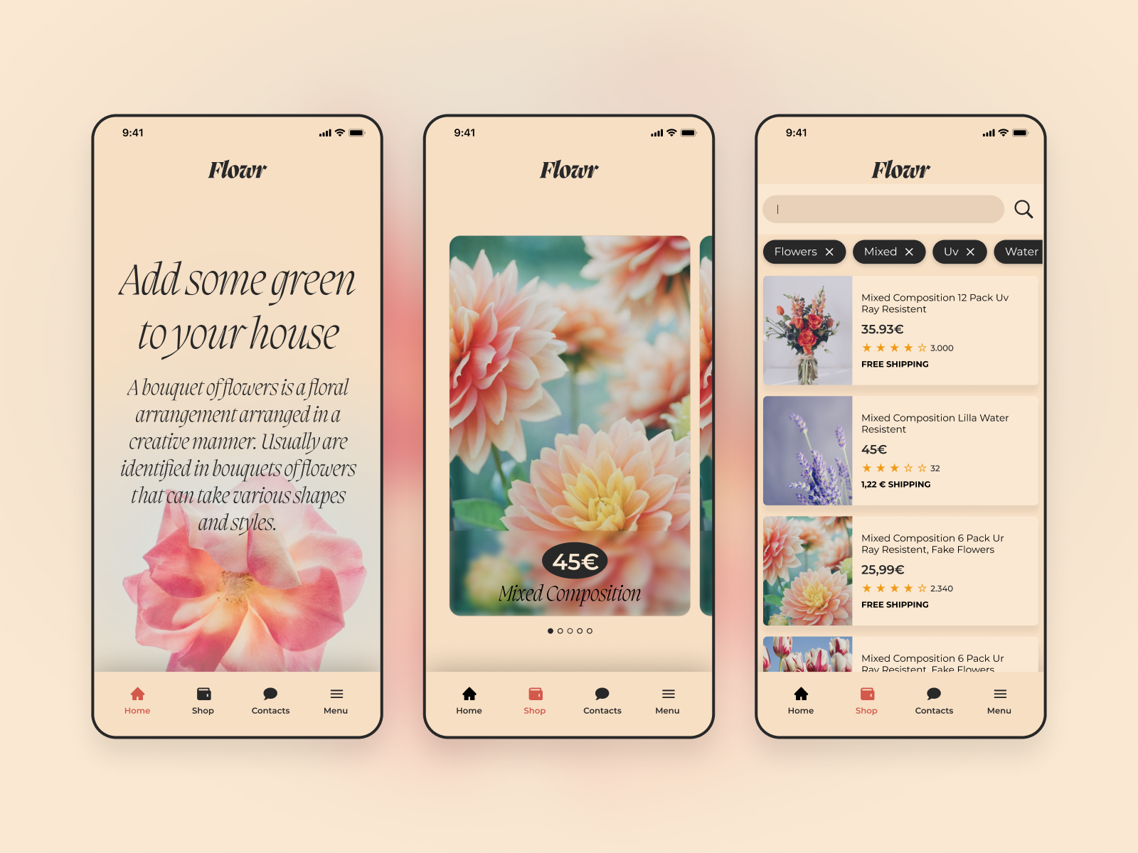 Flowr mobile ( Design Exploration )