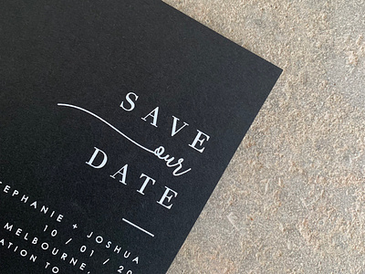 STEPH + JOSH black concrete design eventstationary graphicdesign graphicdesigners invitations minimal print script stationary stone wedding weddinginvitations