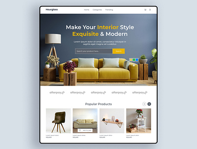 E-commerce Furniture Landing Page design ui ux website