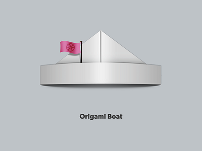 Origami Boat dribbble origami