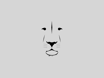 Lion cat felin lion logo monochrome shapes