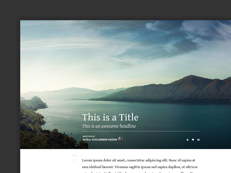 [FREEBIE] Medium like Template PSD by Arthur Guillermin Hazan on Dribbble