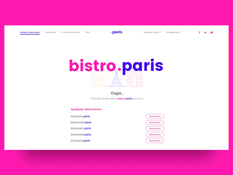 .paris 🔎 Search for Domain Name animation colour domain easy search landing loader name paris search ui