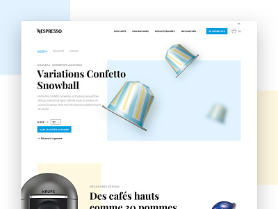 Nespresso Homepage Redesign branding coffee homepage nespresso redesign shadow ui