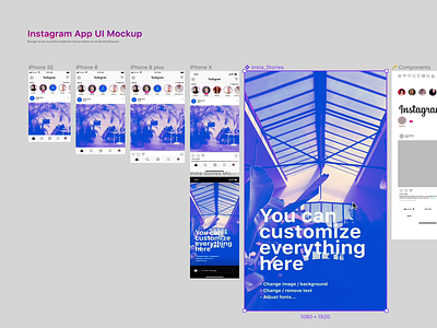 [FREEBIE] 📱Instagram Stories Mockup for Figma figma freebie insta instagram instagram post instagram stories mockup story template