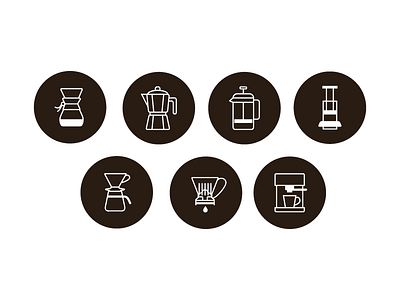 Coffee icons