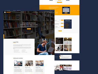EDUCAT WEBSITE app branding interface landing landing page logo screen shot ui ux ux ui uxdesign web website website design
