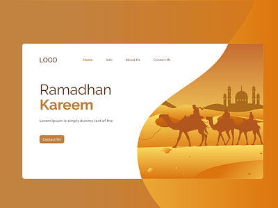 Ramadan Mubarak - Banner & Landing Page app banner branding design illustration landingpage logo page design screen shot ux ui uxui webdesign website design