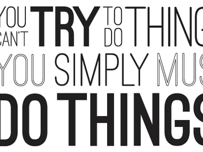 Do Things black quote stacked typography white