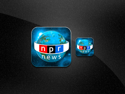 NPR News iOS Icon Concept blue concept icon ios