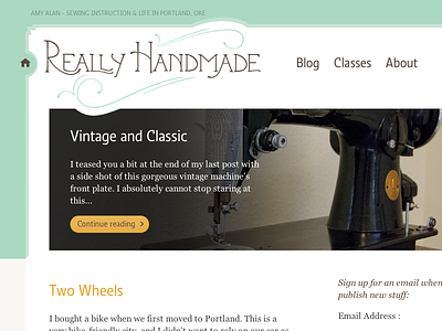 Really Handmade handdrawn type logo responsive retro rwd typekit website