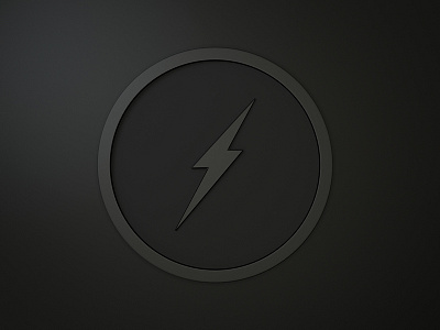 Black Bolt 3d black blender bolt coin dark design icon lightning