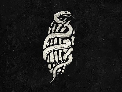 Idle Hand black evil graphic grunge hand illustration skeleton sketch skull snake