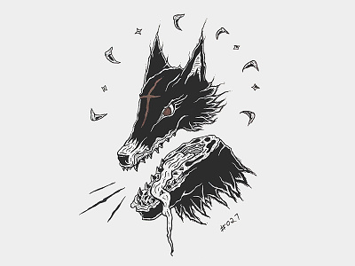 Daily 027 - Snark of the Wolf challenge cross daily evil howl illustration photoshop teeth wolf