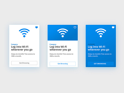 Card Example card free psd ui wi fi