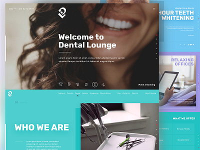 Dental Lounge Website Look and Feel clean dental dentist teeth website